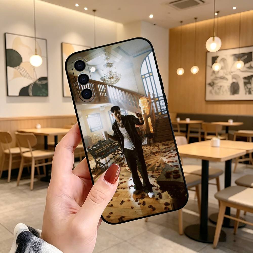 Singer C-Cris M J Phone Case For Samsung Galaxy A73,A72,A71,A70,A53,A52,A51,Soft Silicone Black Cover