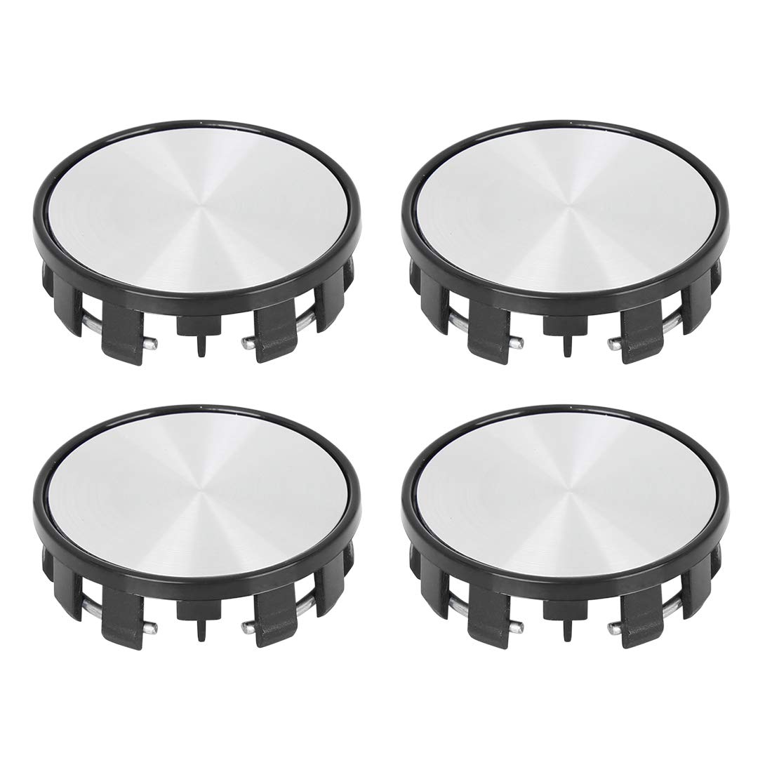 uxcell Car Wheel Center Hub Cap 54mm 9 Lug Protector Universal Cover Protector 4pcs Black 16x54mm(H*D)