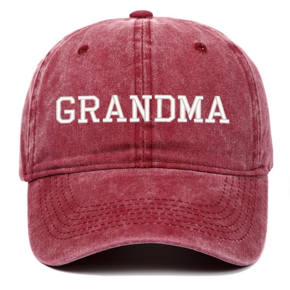 Fashion Washed Cotton GRANDPA GRANDMA Caps Vintage Breathable Grandparents Baseball Hats Adjustable Dad Hat Gifts