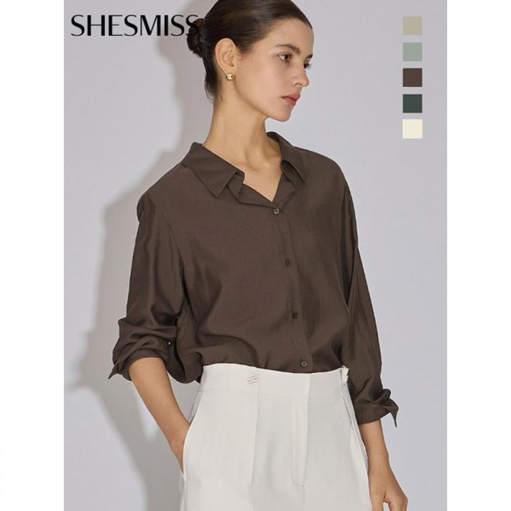 

Она скучает по атласным рубашкам с открытым воротником SwwSto32030 creamy/55