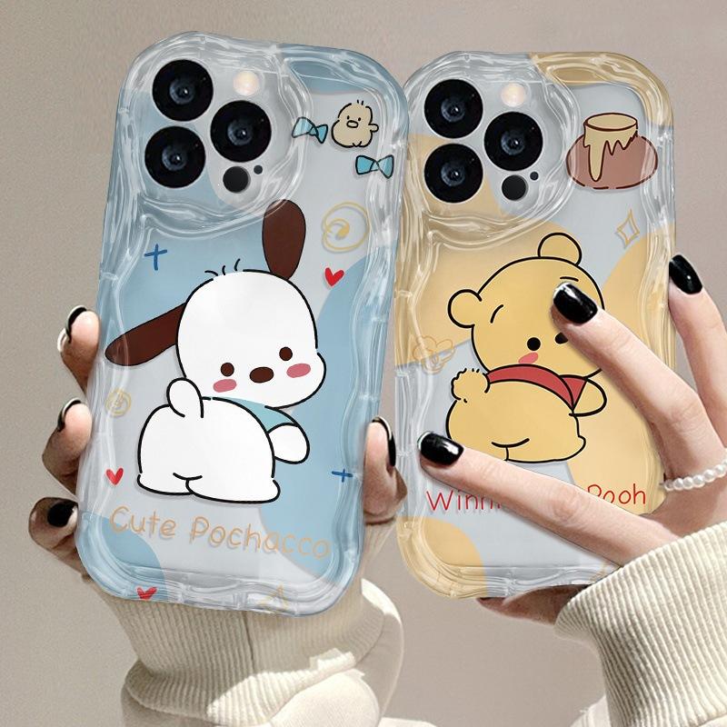Cartoon Winnie the Pooh is suitable for Apple 16promax mobile phone case ipone13pro soft 12 transparent 11/15.