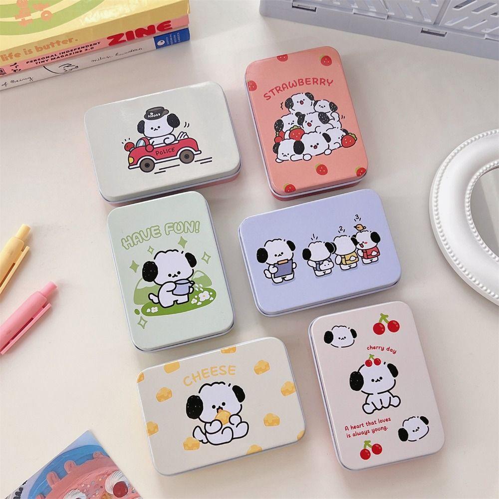 Rectangular Tinplate Box Cartoon Small Box Decoration Cute Storage Box  Jewelry