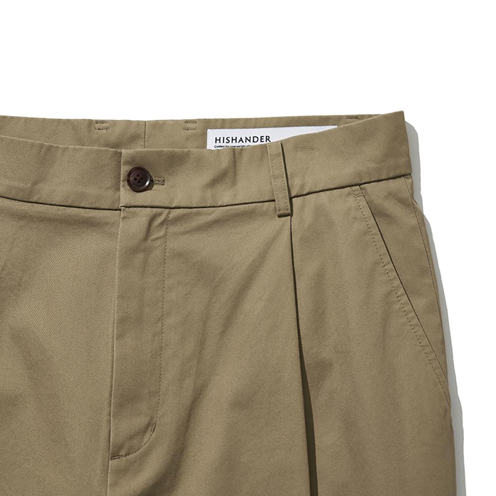 HISHANDER One Pleats Tapered Pants