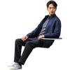 Lining Training Series Solid Color Stand Collar Sports Jacket Men Jacket Outer-Space-Blue AJDT701-1