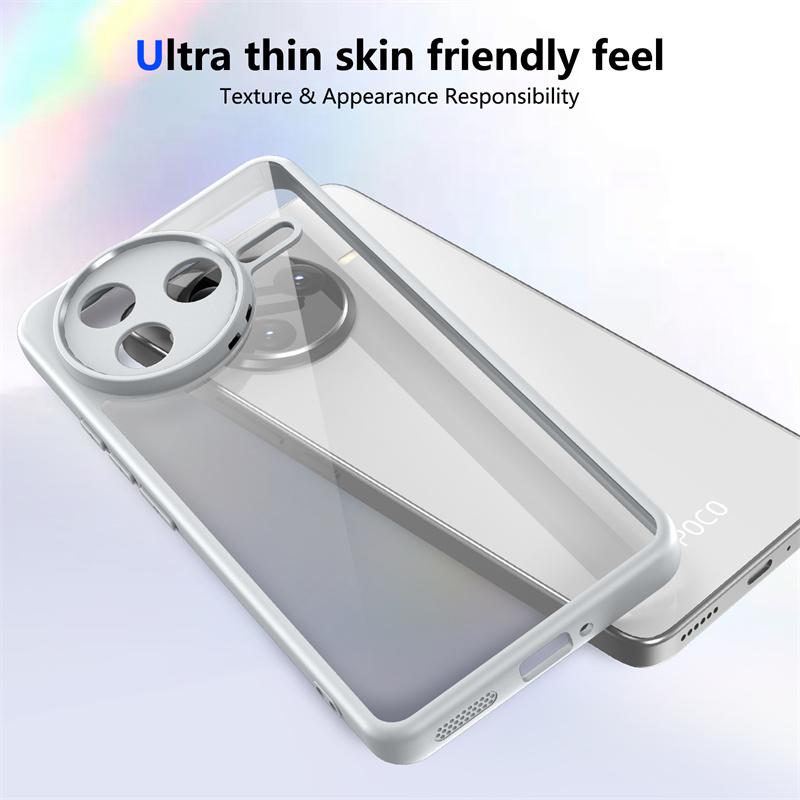 

Чехол для Xiaomi Poco F7 Pro Прозрачный Противоударный Жесткий ПК Задняя Крышка для Poco F7 Ultra PocoF7 Pro F7Pro Мягкая Рамка Защитный Чехол for Poco F7 Pro