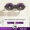 USB Rechargeable Dual-Head Fan with Light, Timer, and Wall-Mount Option