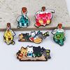 Adorable Cat on Flying Broom Brooch with Scarf and Bottle - Cute Badge Accessory