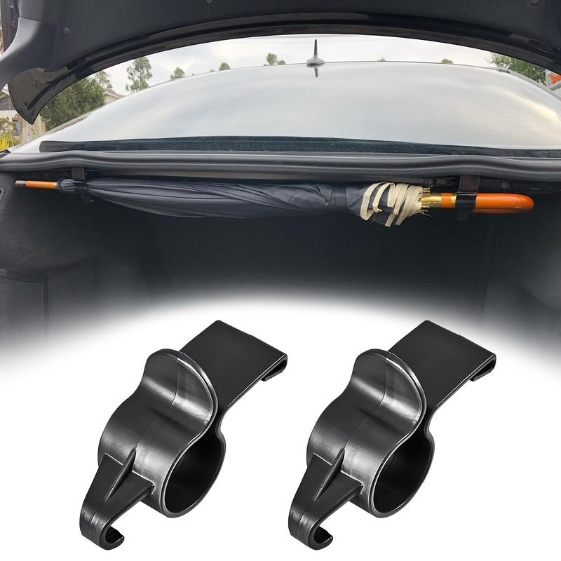 2pcs Car Trunk Umbrella Hooks Durable Plastic Adjustable Clamp-On Organizer for Umbrellas Car Interior Storage Accessories, Umbrella Holder