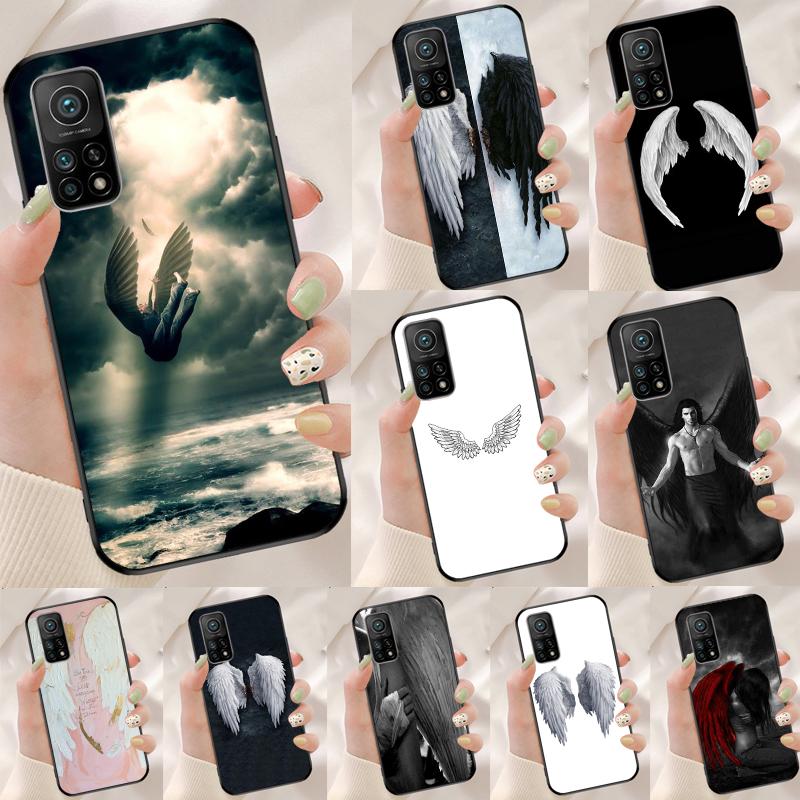 Angel Wings Painting Cover For Xiaomi 14 Ultra 15 13 11T 12T 13T 14T Pro POCO X7 Pro X3 X5 X6 M6 F5 F6 Pro Case