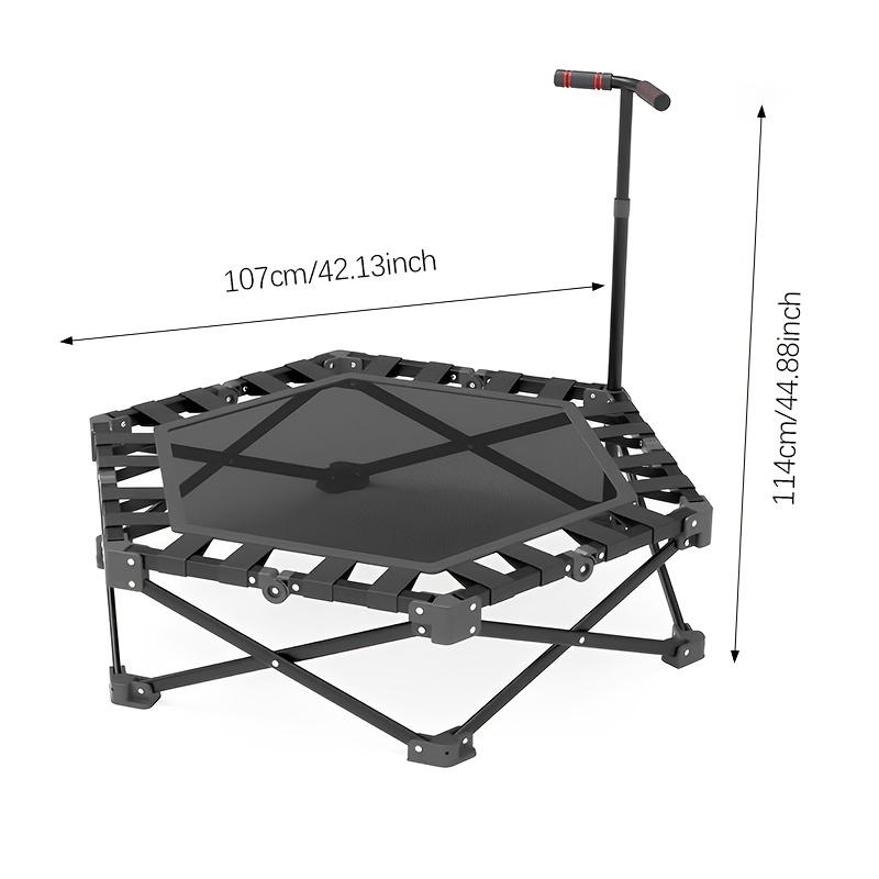 Foldable Fitness Trampoline, Adjustable Indoor/Outdoor Bouncer for Adults Kids and Home Gym and Home Workout.