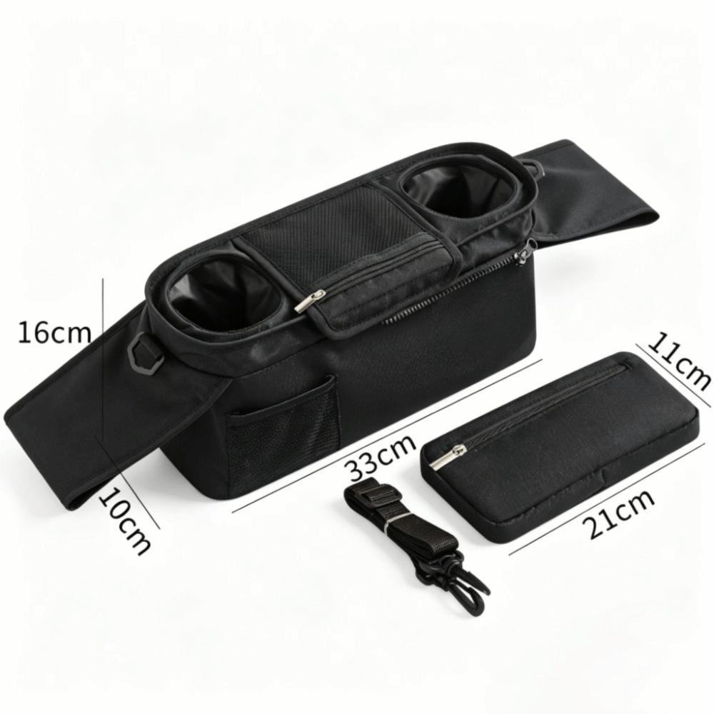 Water Tough Nylon Dog Training Bag Black Dog Walking Fanny Pack Dog Food Pouch Pet Owner Daily Use