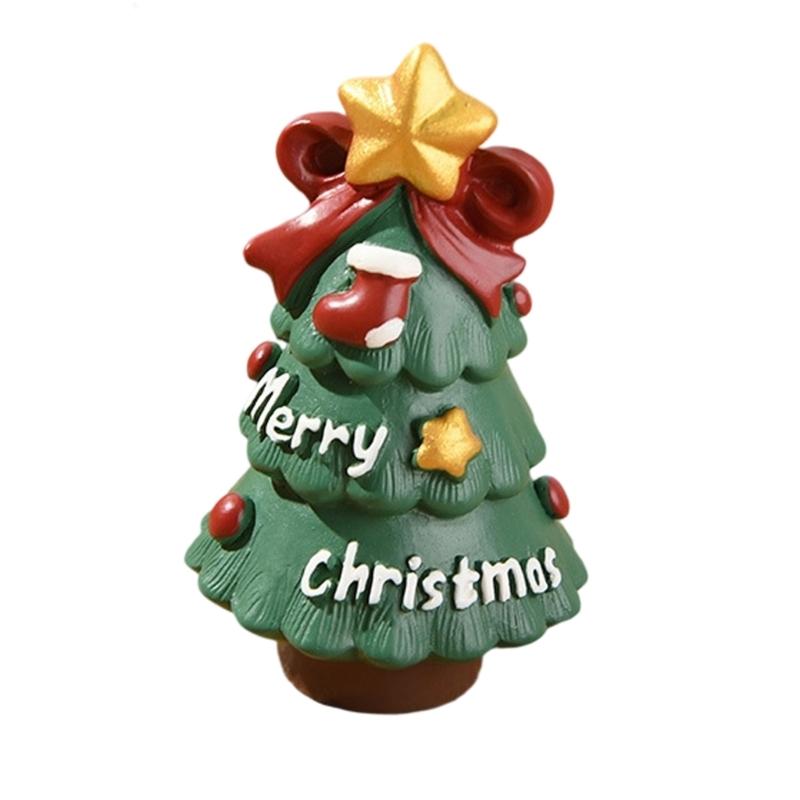  Hand Carved Christmas Resin Animal Figurines Durable Home Decorations