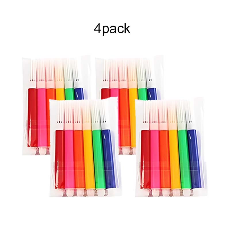 1~5pack Mini Watercolor Pens 6-Color Drawing Marker Suitable for Non-woven Graffiti Bag Painting Art Stationery Accessories TMZ