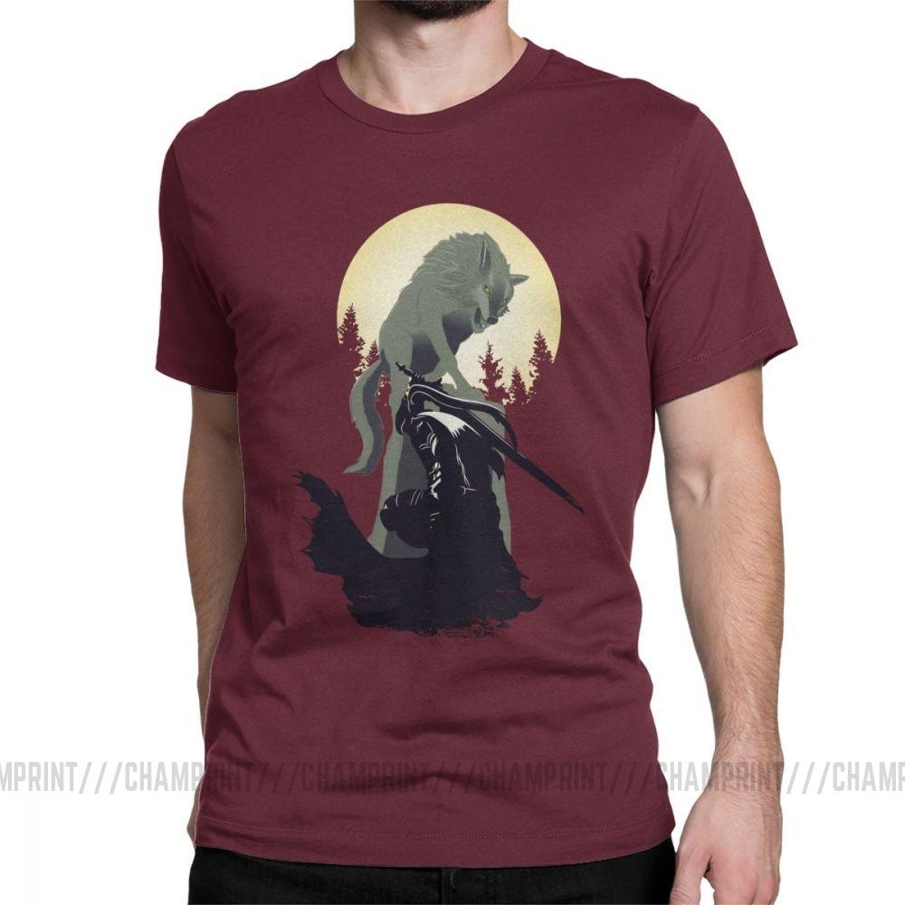 Knight Artorias And Sif Dark Souls T-Shirt Men 100% Cotton T Shirt Praise The Sun Bloodborne Game Short Sleeve Tee Plus Size