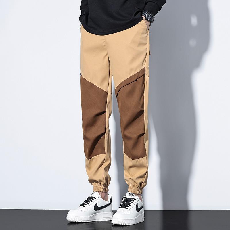 Autumn Tooling Pants Men's Trendy Brand Tied Feet Spring and Autumn New Loose Large Size Men's Casual