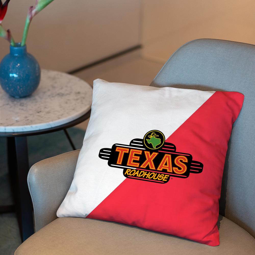 Texas Roadhouse Cushion Cover 2-in-1 Reversible Plush Pillow Cover | Car/Sofa/Bed | Perfect Gift