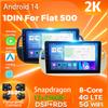 Android 14 Carplay Car Radio For Fiat 500 Multimedia Video Player Navigation GPS Stereo AI Voice Head Unit 360 Camera 4G+Wifi BT