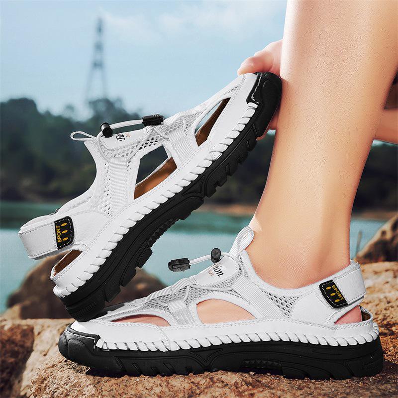 Herren Sandalen - Handgefertigt, Geschlossene Zehenpartie, Rutschfest, Sommerlich, Modisch, Weiche Sohle, Vielseitige Strand- & Sportschuhe 2025