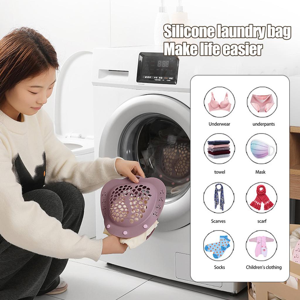 Spilled Wine Bottle Rack, Silicone Laundry Bag, Bra Bag, Household Deformation Laundry Bag, Inside Clothes Washing Bag