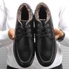 Men Winter Boots Business Genuine Leather Ankle High-top Cotton Snow Boots With Full Fur lining for father