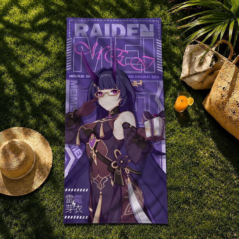 Game Character R-Raidens Mei Towel Towel beach towel, quick drying absorbent bath towel for Swim,Gym,Camping,Outdoor hot
