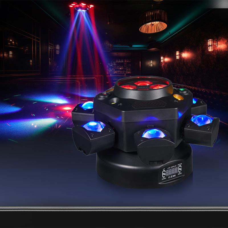 Bee Eye Six-Armed Rotating Laser Stage Light for Indoor Ambiance