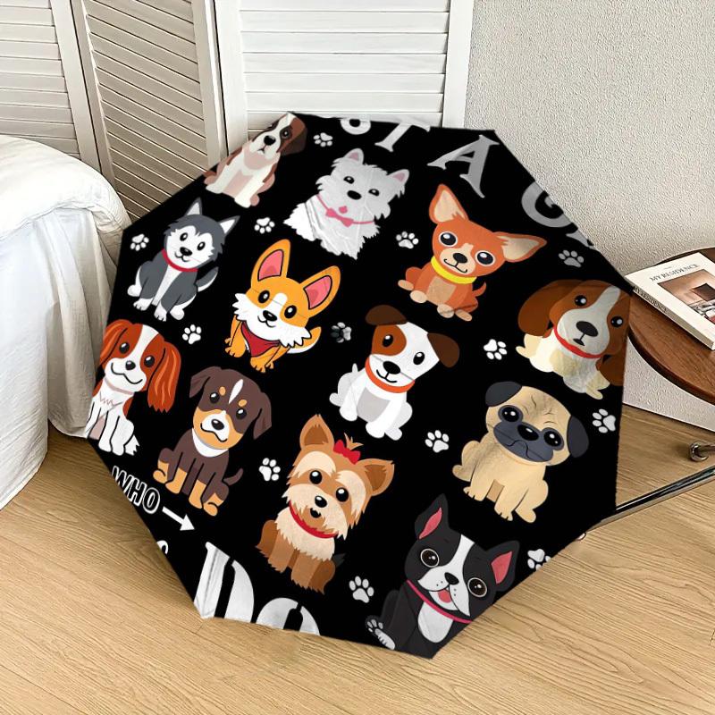1pc Dog Lover Gifts for Women Umbrella with Plastic Handle,Suitable for All Seasons Home Travel Outdoor UmbrellaDD588