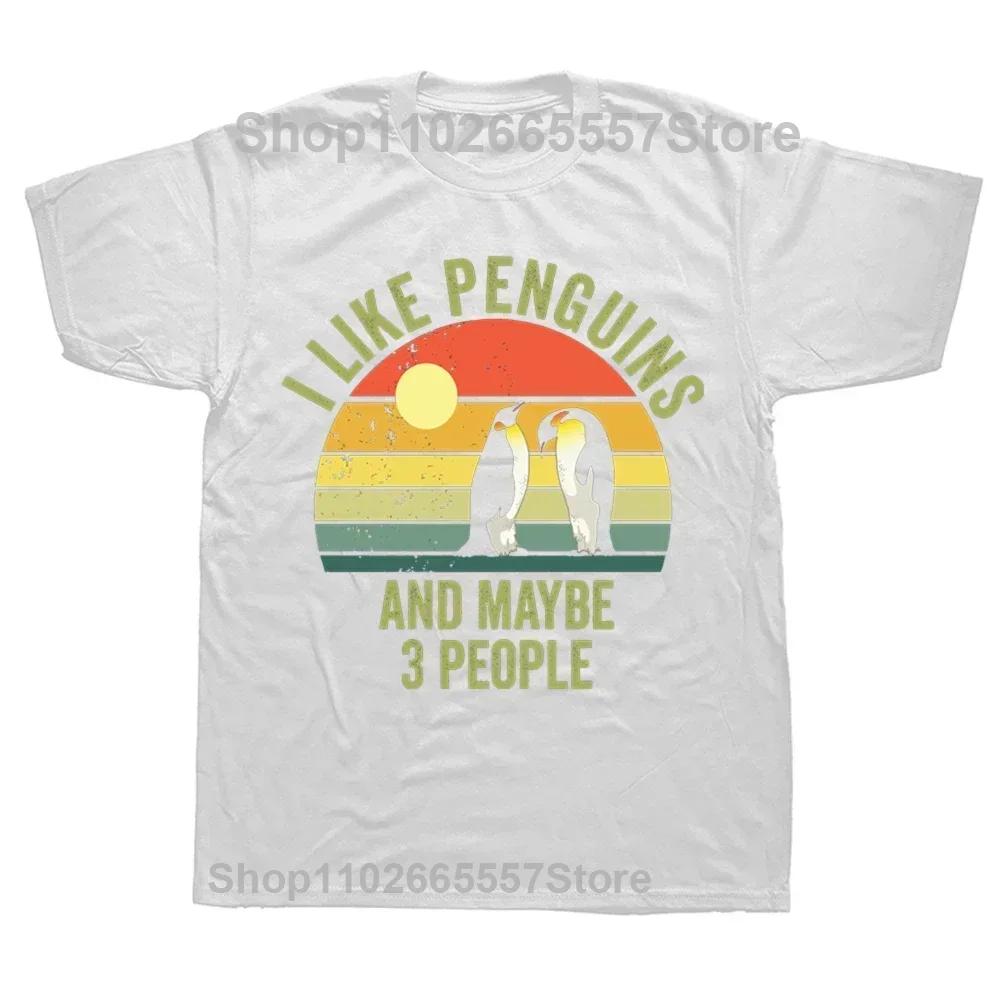 I Did the Math the Answer Is Penguin Funny Penguin Lover Graphics Unisexs T Shirt Fashion Casual Oversized Short Sleeve Tshirts