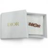 Excellent DIOR Brooch Logo Rhinestone Pink Women Used
