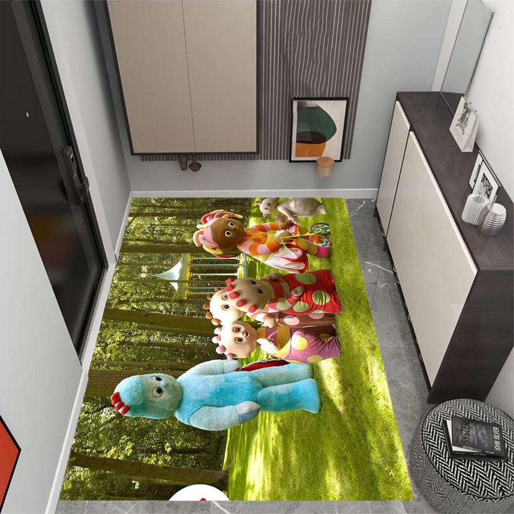 Colorful Friends In The Forest Themed Anti-Slip Rugs - Polyester Home Decor, Suitable for Bedrooms, Living Rooms, Doorways, Studios, and Decorations