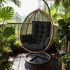 Waterproof Egg Chair Cushion Thicken Patio Hanging Basket Chair Cushion Egg Chair Cushion with Armrests for Indoor Outdoor Basket Swing