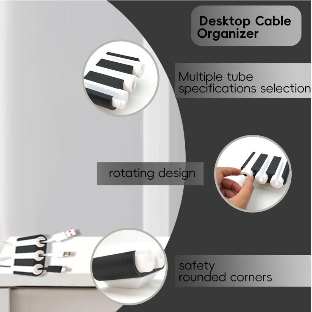 Plastic Desktop Cable Organizer Storage Desktop Cable Manager  Earphone Data Cable