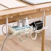 2pcs Abs Material Under The Desk Power Cord Is Inserted And Arranged In A Storage Basket Cabinet To Keep Neat And Orderly