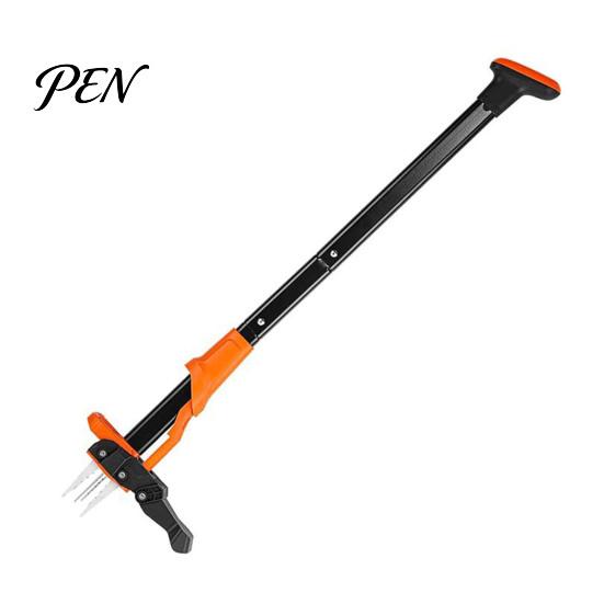 Long Handled Weed Puller Stand Up Puller, Handle 4-Claw Weeding Tool, Easy-Eject Mechanism, Garden Tool for Seniors Hand Weeder Lawn, Remove