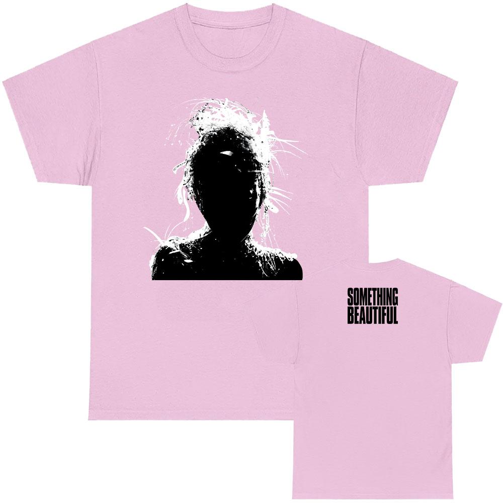 Miley Cyrus Something Beautiful Album T-shirt Cotton Summer Short Sleeve Tshirts for Men Unisex Streetwear Singer Graphic Tees