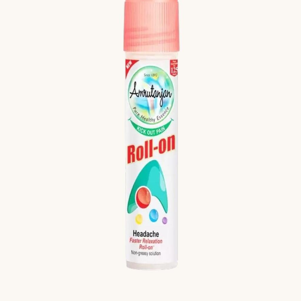 Headache Roll-On Amrutanjan Faster Relaxation Non-Greasy 10ml(pack of 5)