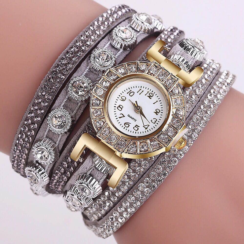 Ladies Watch, Korean Fleece Wrapped Bracelet Watch With Diamonds Wrapped Watch Accessories