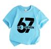 Kids Boys Girls Crew Neck Short Sleeve 100% Cotton T-Shirt, Stylish 6 7 Number Print Casual Soft Breathable Tee for Daily Wear School Summer Outfits 2