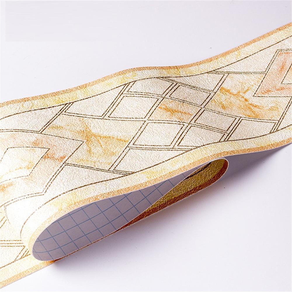 10CM PVC Waterproof Waist Line Wood Marble SelfAdhesive Skirting Line Wallpaper Living Room Decor Vinyl Border Wall Corner Stick