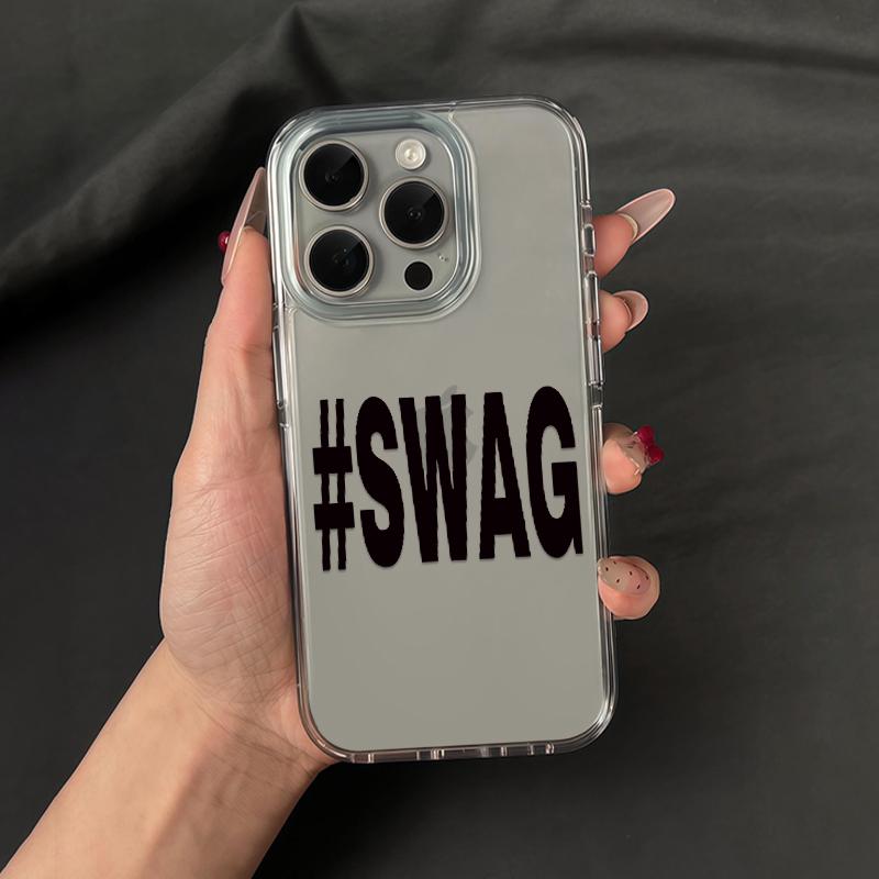Black And White Swag Phone Case For IPhone 17 17Air 11 12 13 14 15 16 17 Pro Max 16 Plus Cover Funda Bumber Coque