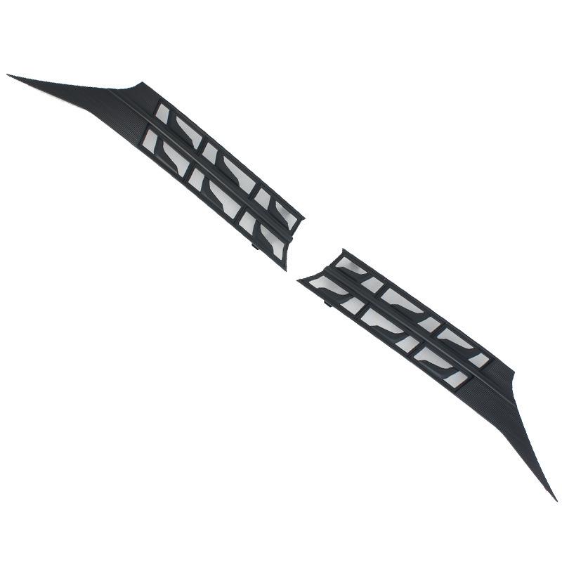 Fits 25 Denza D9 models: Front Windshield Insect Screen with ABS Baked Paint, Bright Carbon Fiber Pattern, Matte Black.