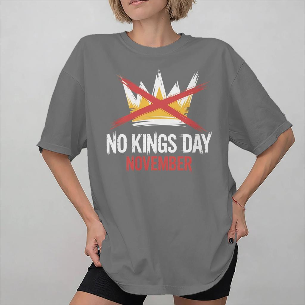 No Kings In America Graphic Printed T Shirts Unisex Women Cotton Tee Shirt Clothing