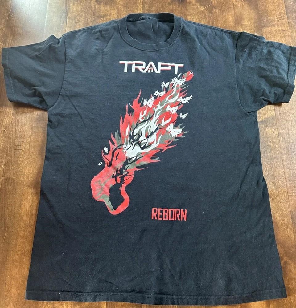 Винтажная футболка-реплика Trapt Rock Band - Reborn - XL Черная Тур-Футболка Унисекс XL