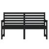 Garden Bench Black 159.5 x 48 x 91.5 cm Solid Pine Wood