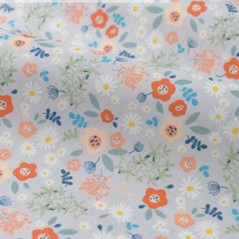 Classics Pastoral Floral Poplin Cotton Fabric DIY Children's Wear Cloth Make Bedding Quilt Decoration Home Sewing Cloth