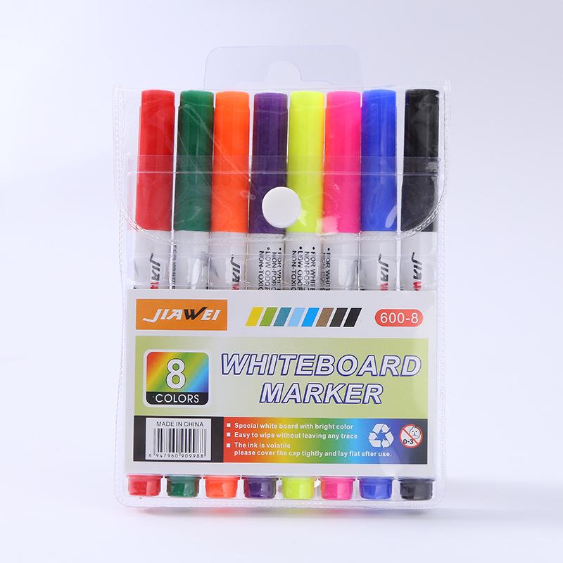 12-Color Erasable Washable Whiteboard Markers - Water-Based for Students, Teachers, Office