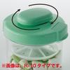 Risu Instant Pickle Container, Round, Green, 840ml, Hi-Pet, Recipe Included, Made in Japan, R-10