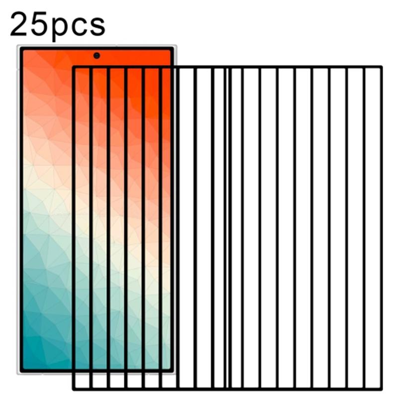 25Pcs For Samsung Galaxy S24 Ultra Full Screen Protector Silk Printing (Fingerprint Unlock)