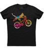Funny Cat Riding Bike Full Colorful Printed Patriotic TShirt Summer Cotton Oneck Mens Short Sleeve TShirt New S3XL