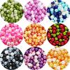 Color Abs Perforated Imitation Pearl Loose Beads Diy Hand-Woven Beaded Bracelet Homemade Jewelry Material
